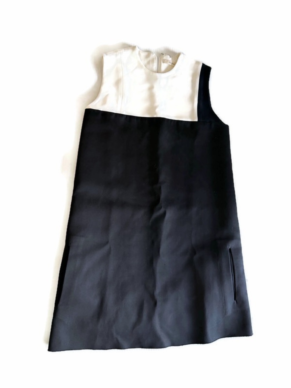 Celine Black and White Sleeveless Classic Mini Dress